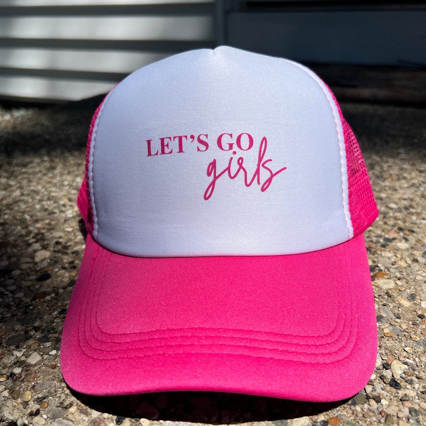 Let's Go Girls Custom Trucker Hat, Cute Hats, Trendy Trucker Hats, Custom Hats