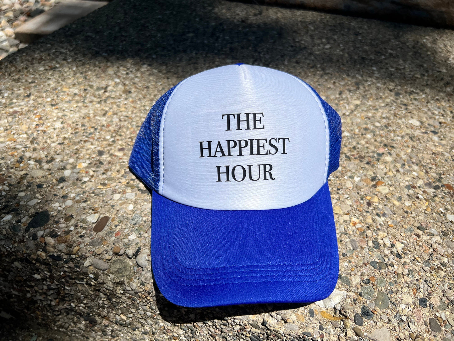 The Happiest Hour Trucker Hat, Cute Hats, Trendy Trucker Hats, Custom Hats