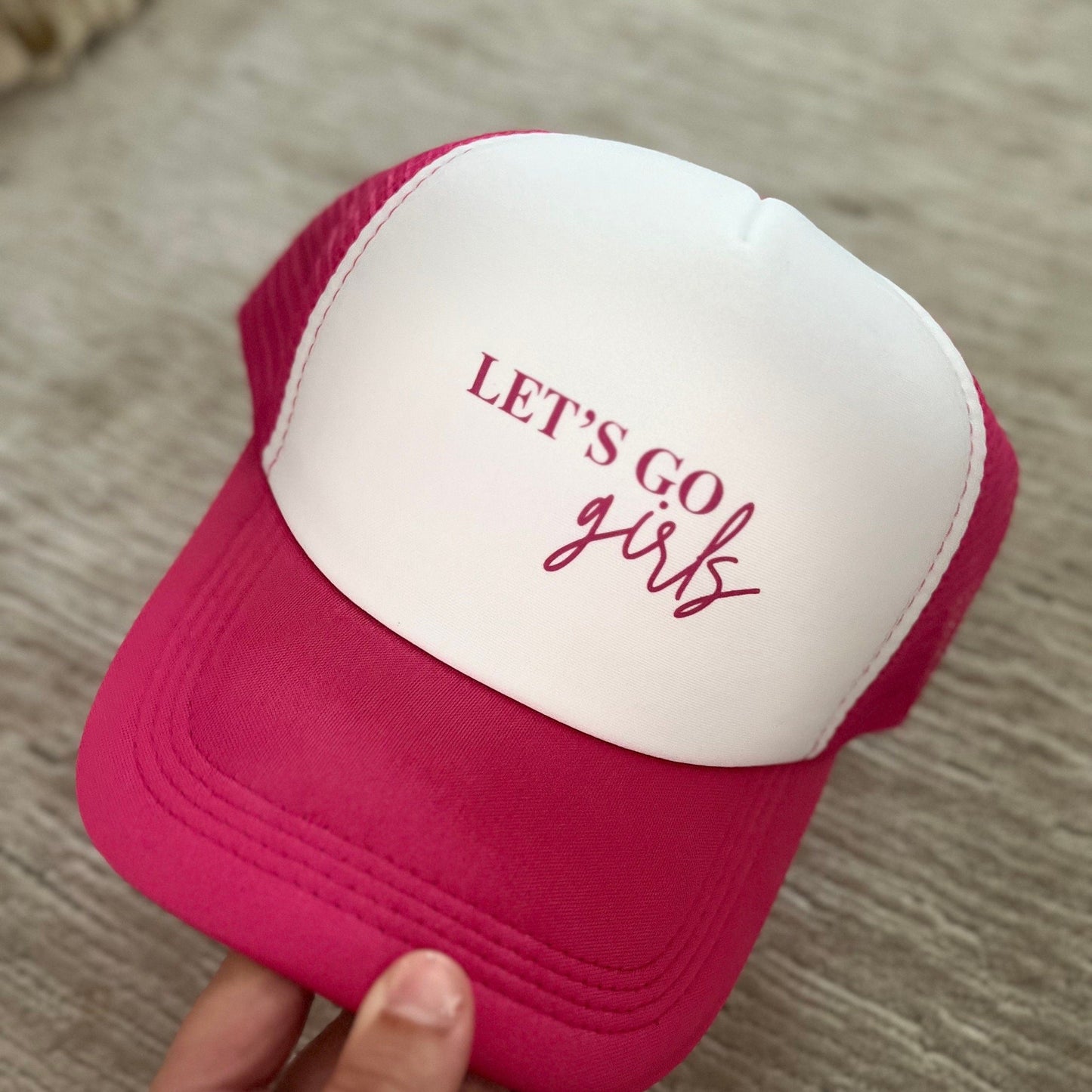 Let's Go Girls Custom Trucker Hat, Cute Hats, Trendy Trucker Hats, Custom Hats