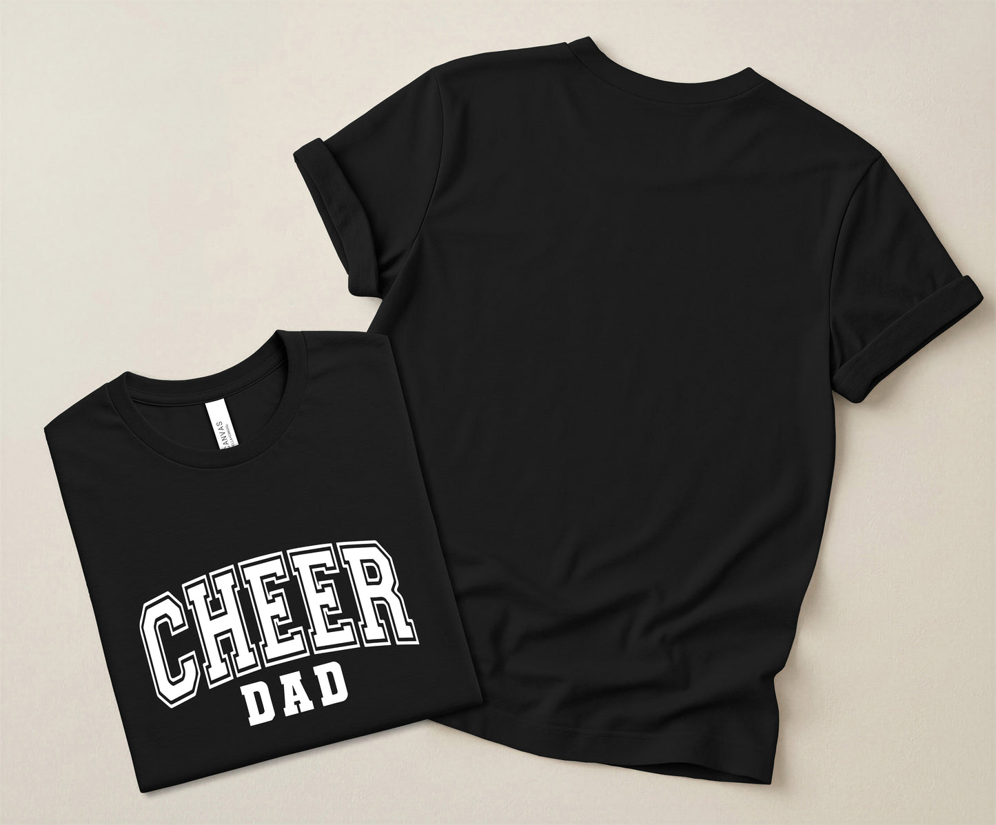 Cheer Dad Varsity T-Shirt – Cheer Team Spirit Wear Tee