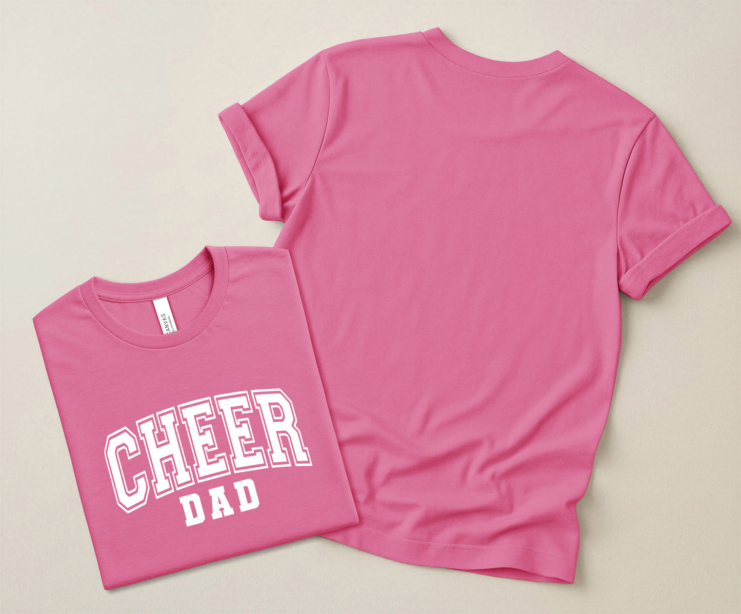 Cheer Dad Varsity T-Shirt – Cheer Team Spirit Wear Tee
