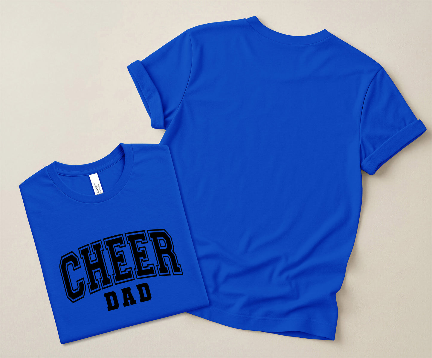 Cheer Dad Varsity T-Shirt – Cheer Team Spirit Wear Tee