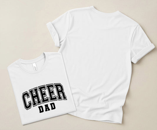 Cheer Dad Varsity T-Shirt – Cheer Team Spirit Wear Tee