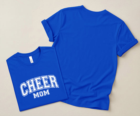 Cheer Mom Varsity T-Shirt – Cheer Team Spirit Wear Tee