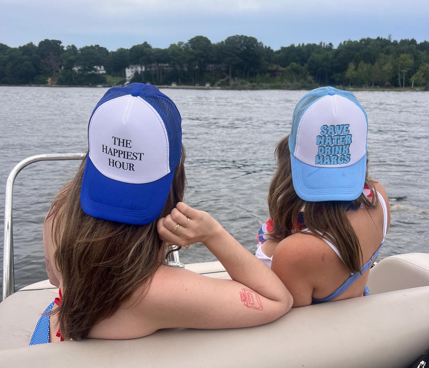 The Happiest Hour Trucker Hat, Cute Hats, Trendy Trucker Hats, Custom Hats